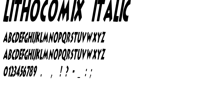 LithoComix Italic police